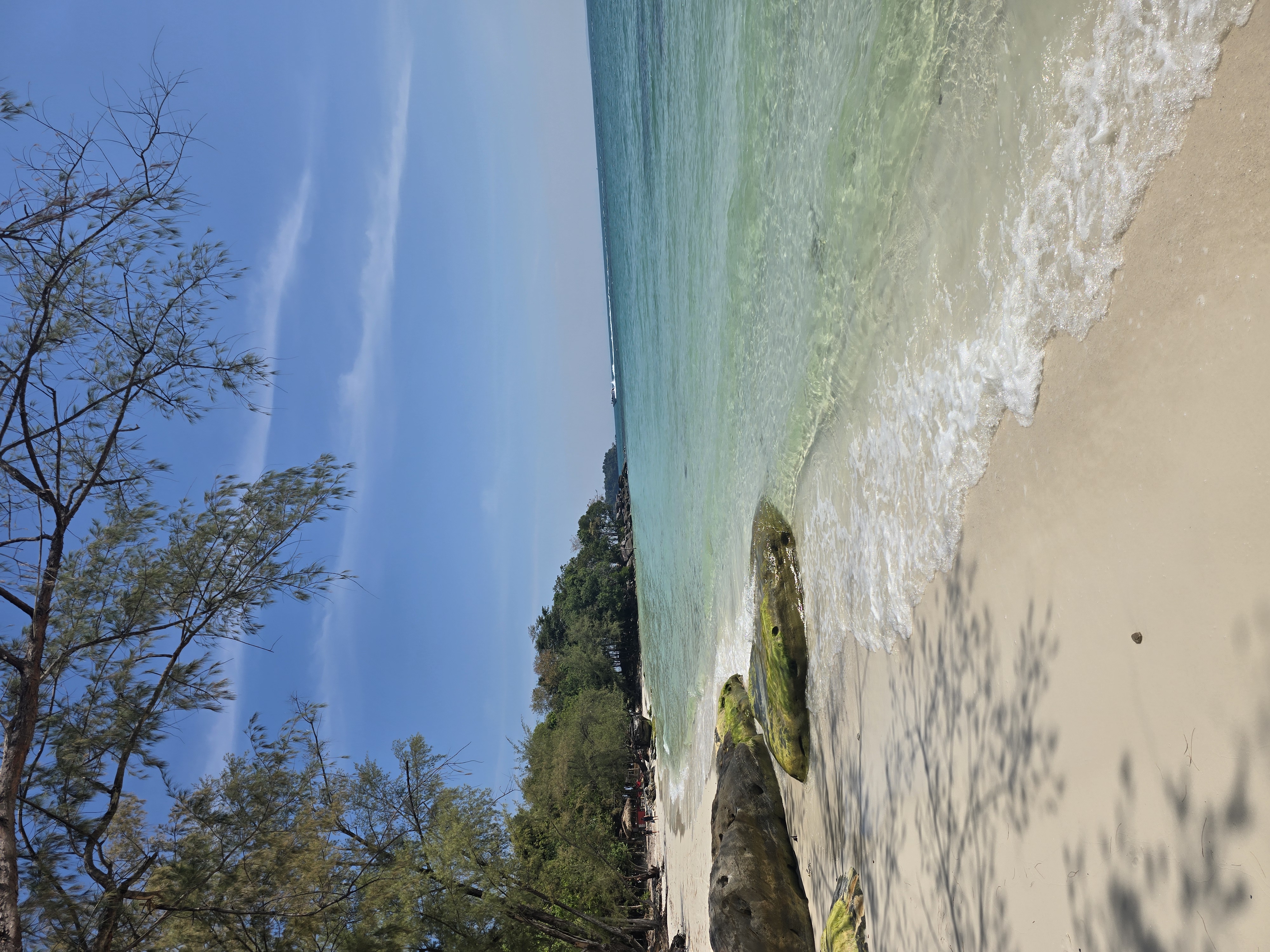 Colorful sunset sky above Koh Rong water